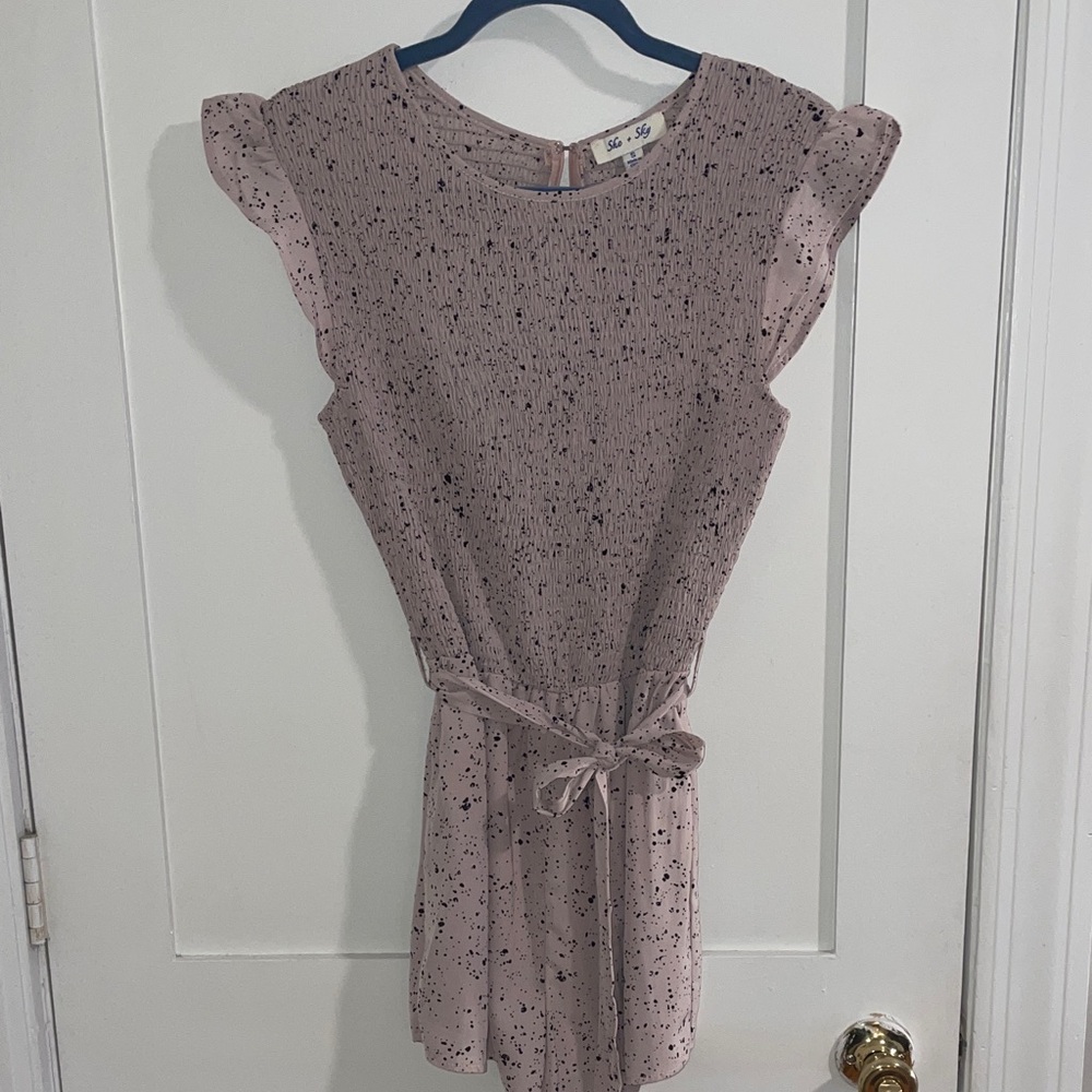 She + Sky Blush Speckled Romper
